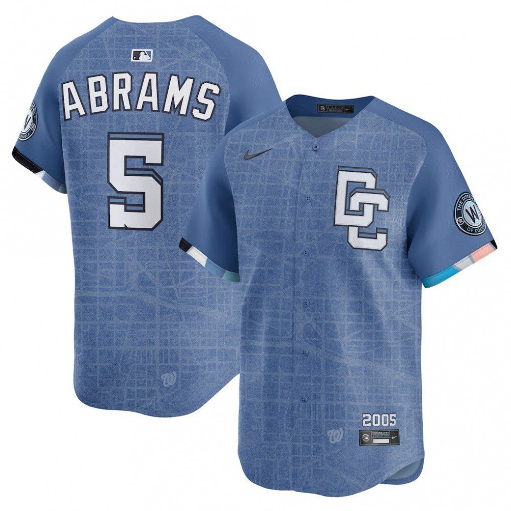 CJ Abrams Washington Nationals 2025 City Connect Limited Jersey - Blue-Pro Kit Vault | Brand New 26/27 Sports Jerseys